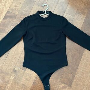Long sleeve bodysuit with back open